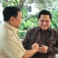 Menteri Pertahanan Prabowo Subianto bersama Menteri BUMN sekaligus Ketua Umum PSSI Erick Thohir. (Dok. Tim Media Prabowo)