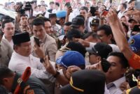 Menteri Pertahanan Prabowo Subianto menghadiri Rakernas Asosiasi Pemerintah Desa Seluruh Indonesia (APDESI). (Dok. Tim Media Prabowo Subianto)