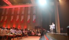 Acara deklarasi dukungan Prabowo Subianto-Gibran Rakabuming Raka oleh organisasi Pandawa Lima di Djakarta Theater, Jakarta. . (Dok. Tim Media Prabowo-Gibran)

