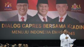 Calon presiden nomor urut 2 Prabowo Subianto menghadiri ‘Dialog Capres bersama Kadin: Menuju Indonesia Emas 2045’ di Jakarta. (Dok. TKN Prabowo - Gibran)