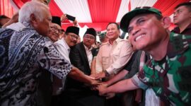 Menteri Pertahanan (Menhan) RI Prabowo Subianto di Bangkalan, Madura, Jawa Timur.  (Dok. Tim Media Prabowo)