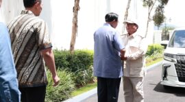 Calon Presiden Prabowo Subianto bersilaturahmi  dengan Susilo Bambang Yudhoyono (SBY) di Pacitan, Jawa Timur. (Dok. Tim Media Prabowo)