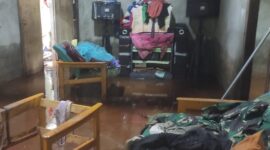 Kondisi rumah warga yang terdampak banjir di Kabupaten Jayapura, Provinsi Papua. (Dok. BPBD Kabupaten Jayapura.)