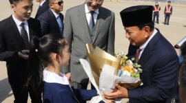 Menteri Pertahanan RI Prabowo Subianto tiba di Beijing, China untuk menemui sejumlah pejabat tinggi negara, termasuk Presiden China XI Jinping. (Dok. Tim Media Prabowo)