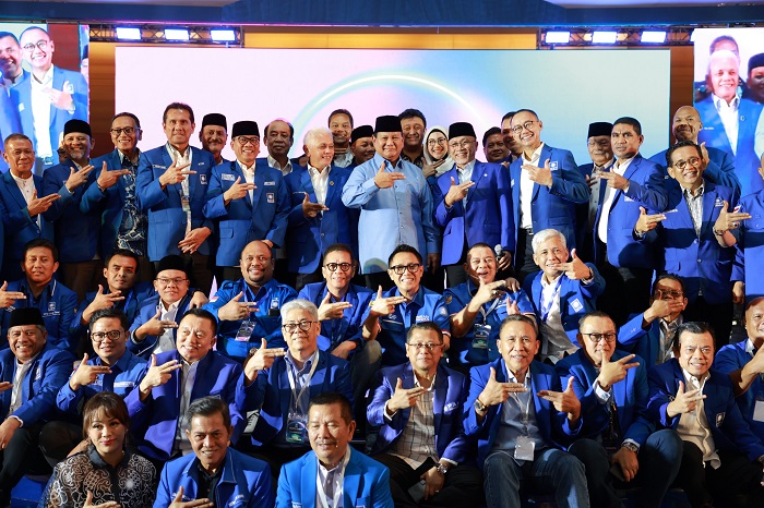 Presiden terpilih Prabowo Subianto menghadiri Rapat Koordinasi Nasional (Rakornas) partai PAN di Jakarta. (Dok. Tim Media Prabowo Subianto)

