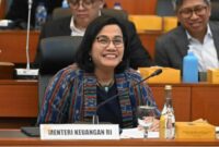 Menteri Keuangan RI Sri Mulyani Indrawati saat Rapat Kerja bersama Badan Anggaran DPR RI, Jakarta, 9 Juli 2024. (Instagram.com/@smindrawati)