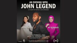 Konser John Legend Menghadirkan Tamu Spesial Siti Nurhaliza & Yura Yunita yang akan digelar pada 6 Oktober 2024 di  Sentul International Convention Center ( SICC), Bogor, Jawa Barat. (Doc.Ist)