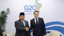 Pertemuan bilateral Presiden RI Prabowo Subianto dengan Presiden Prancis Emmanuel Macron, Museu de Arte Moderna, Rio de Janeiro, Brasil. (Dok. Tim Media Prabowo)