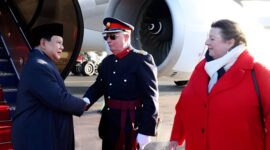 Presiden RI Prabowo Subianto tiba di Bandara Stansted Airport London. (Dok. Tim Media Prabowo)