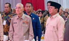 Prabowo Semeja dengan Try Sutrisno Saat Halal Bi Halal Purnawirawan TNI AD dan Keluarga Besar TNI – Polri