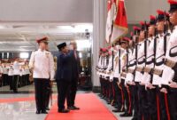 Presiden RI Prabowo Subianto bersama Presiden Tharman Shanmugaratnam di Parliament House Singapura. (Dok. Tim Komunikasi Prabowo Subianto)